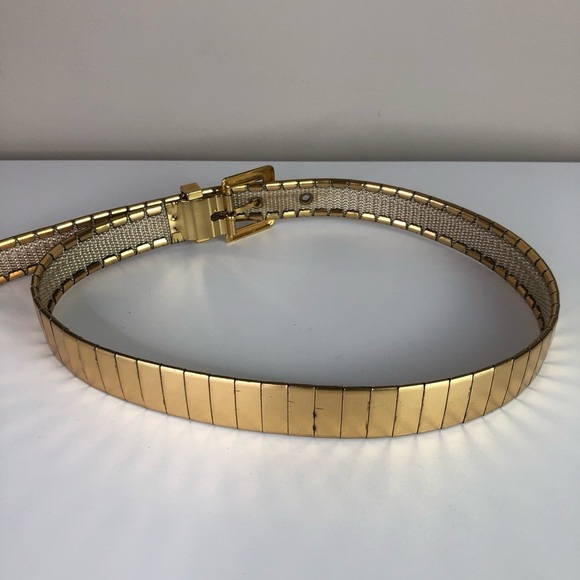 Vintage 60's Gold Metal Belt S - Picture 7 of 9